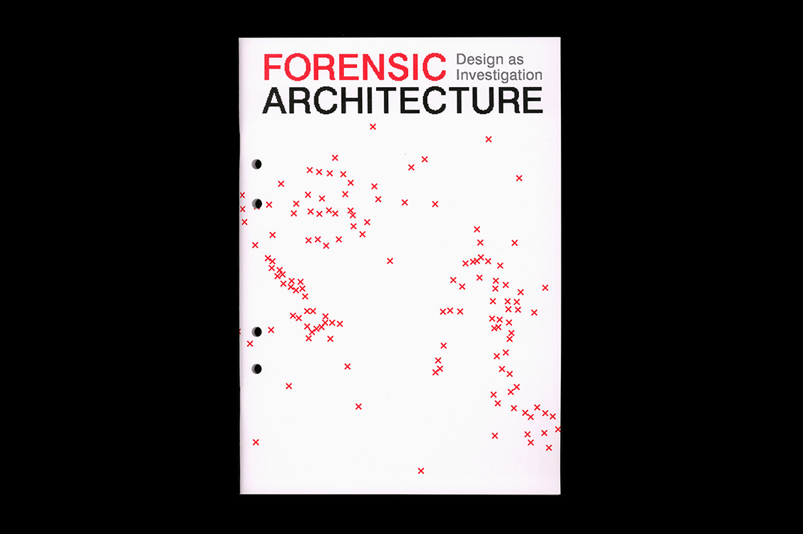 Forensic Architecture, white and red printed catalogue, Graphic design, Nicholas Bennett, Varv Varv