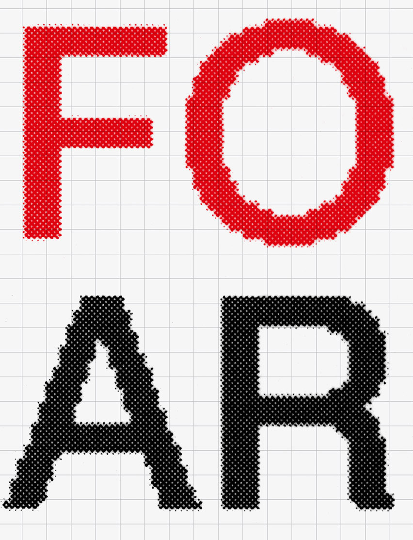 Forensic Architecture, white and red Typography on grid, Graphic design, Nicholas Bennett, Varv Varv