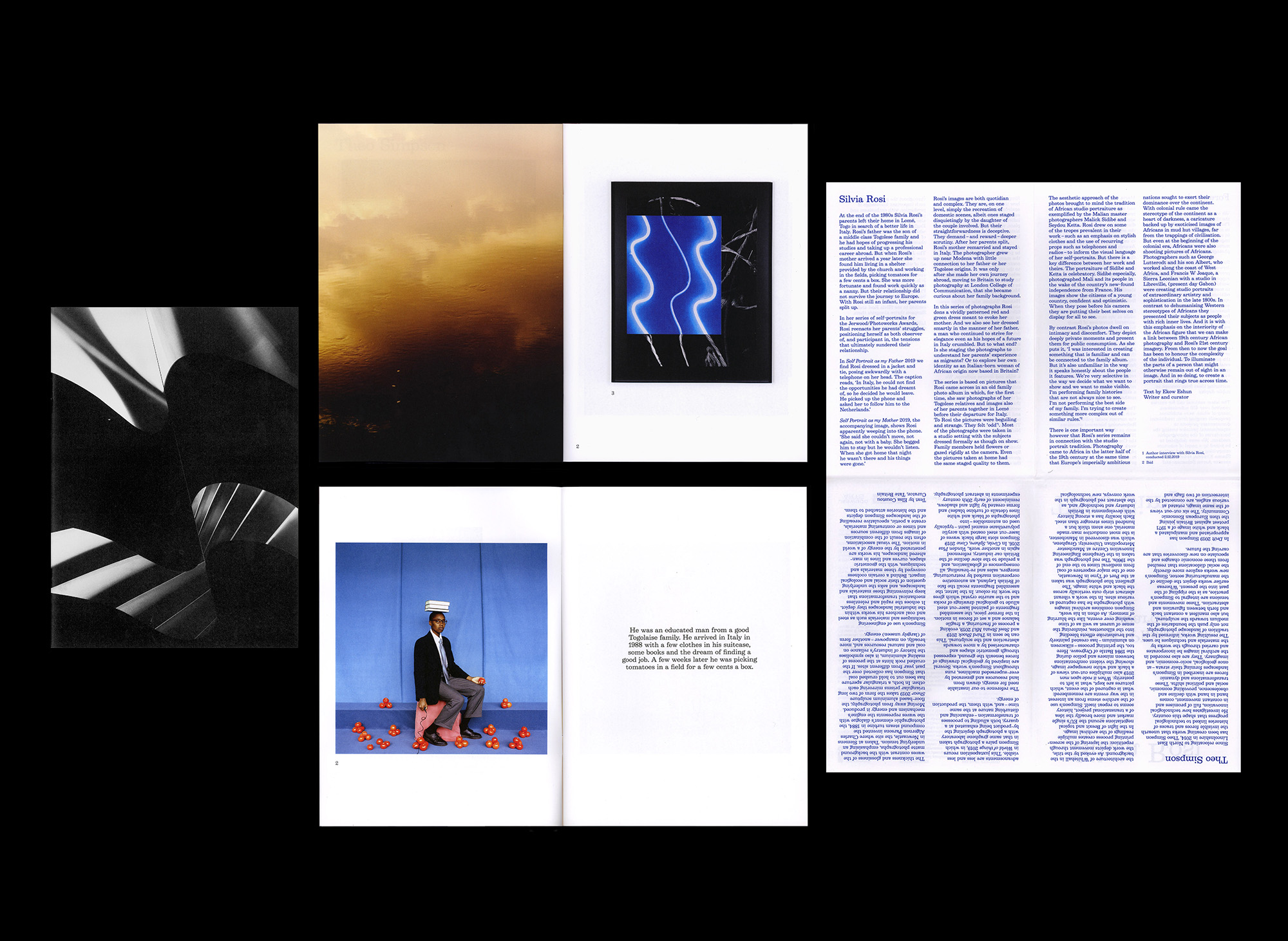 Book page spreads, Jerwood, photoworks exhibition, poster, design, Nicholas Bennett, Varv Varv