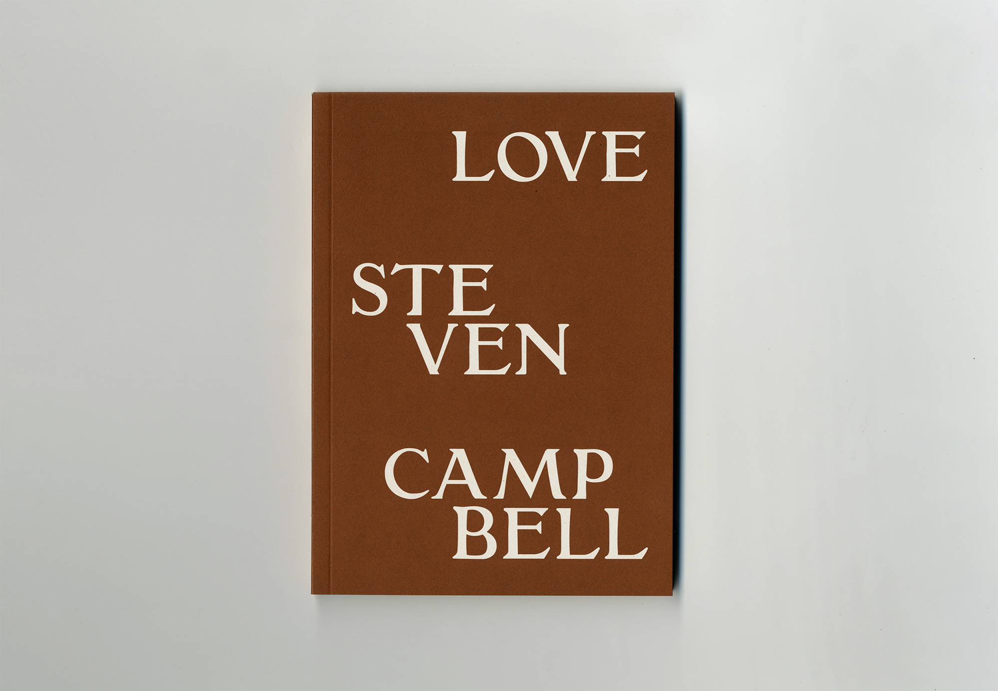 Steven Campbell publication, Brown Book, Tramway Gallery, typography, Design, Nicholas Bennett