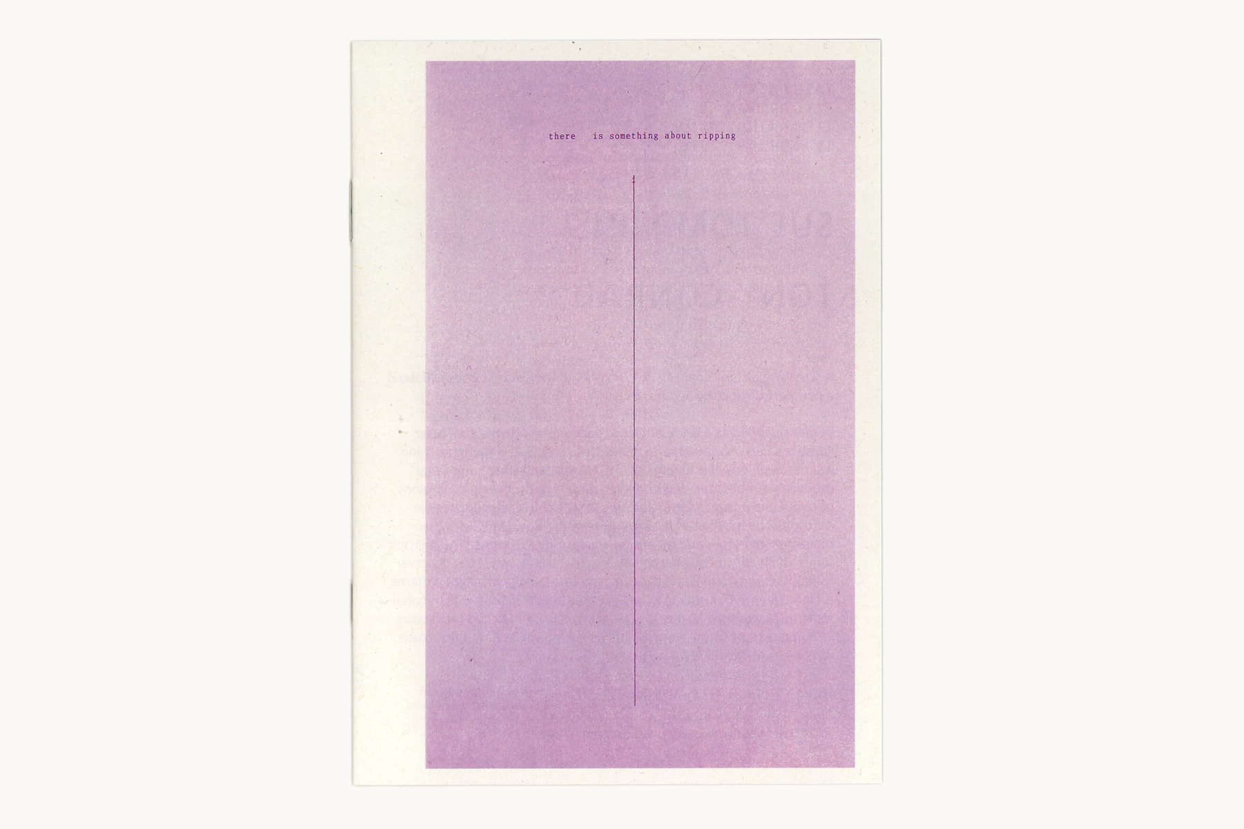 Purple booklet for artist Sue Tompkins, Tate Britain film program, Nicholas Bennett, design