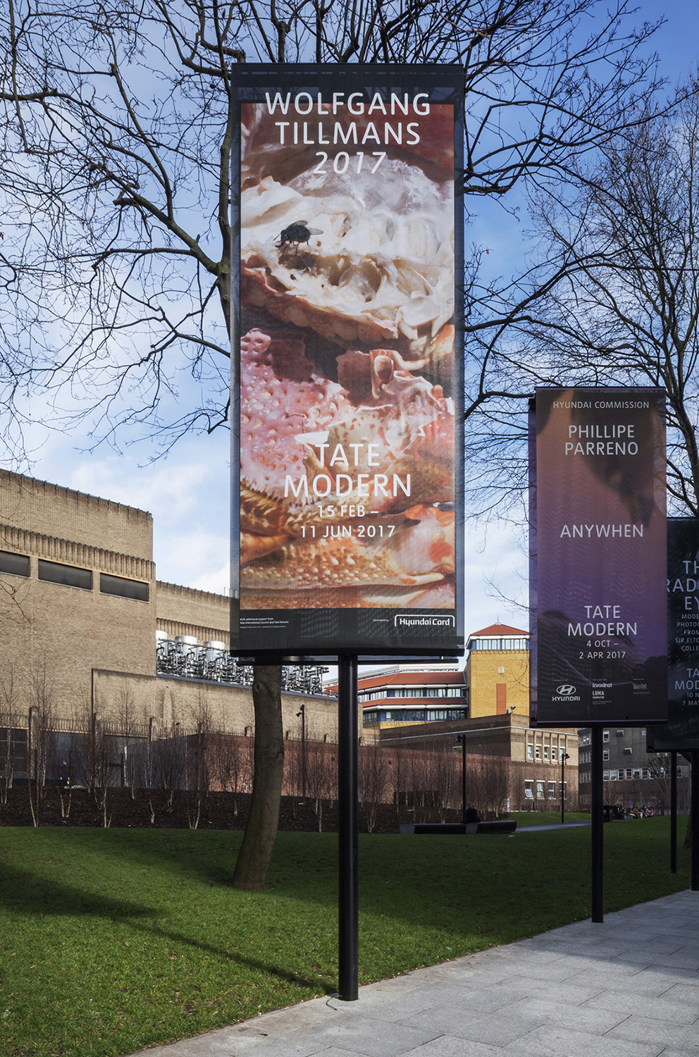 Wolfgang Tillmans exhibition banner, Tate Modern, photography, Nicholas Bennett, Graphic Design